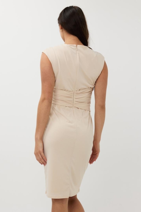 EsQualo dress slv/lss waist detail